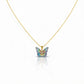 Iridesa Butterfly Gold Pendant Necklace jewellery product view 9