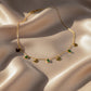 Green Stone Butterfly Charm Necklace jewellery product view 2