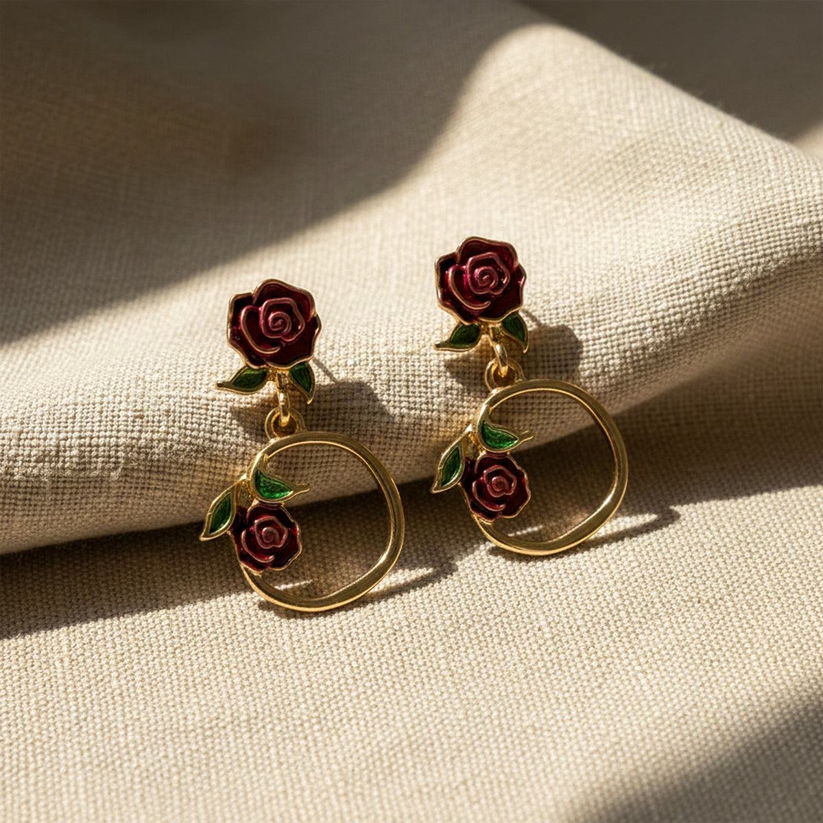 Rose Loop Luxe Earrings jewellery product view 2
