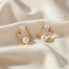 Square Pearl Earrings jewellery product view 1