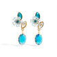 Teal Blossom Drop Earrings jewellery product view 5