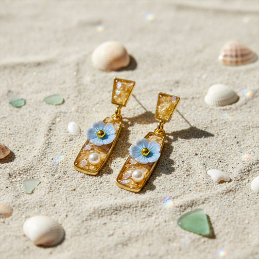 Sky Bloom Pearl Earrings jewellery product view 2