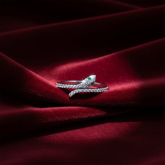 Eye Diamond Snake Wrap Ring jewellery product view 2