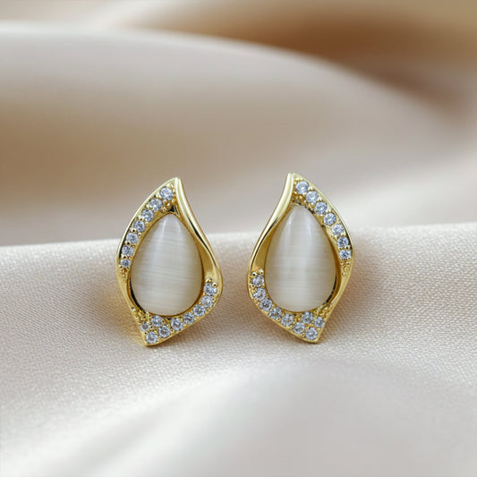 Cat Eye Teardrop Earrings jewellery product view 2