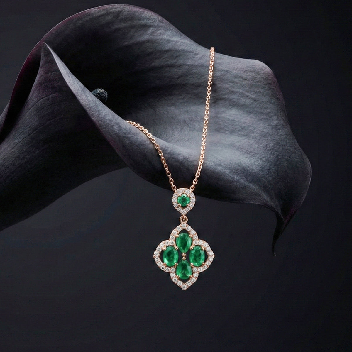 Suhasini Emerald Envy Necklace jewellery product view 1