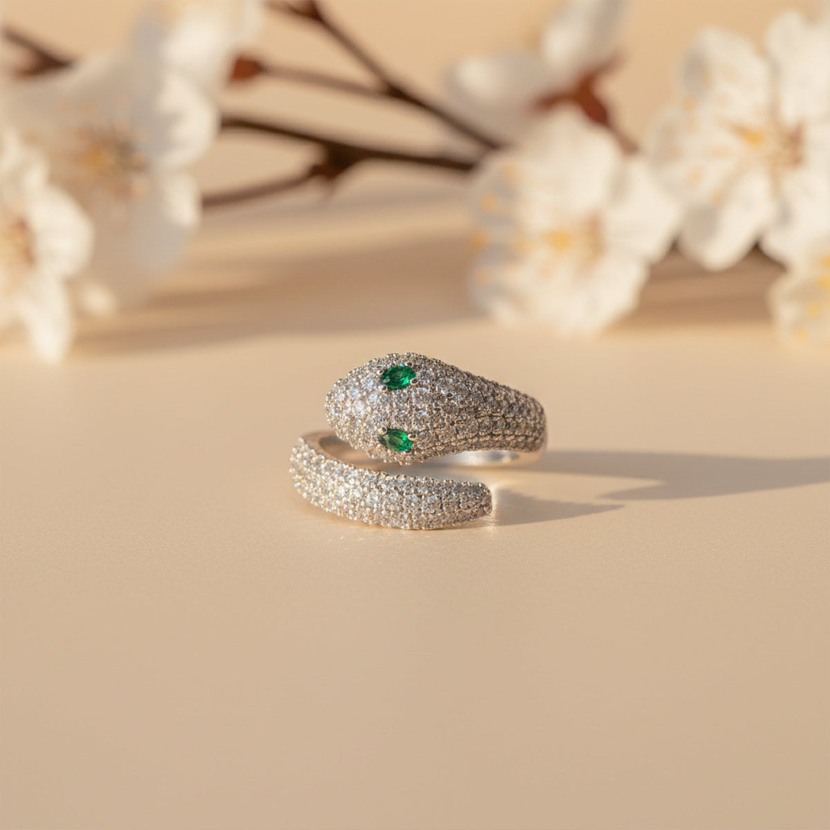 Veloura Emerald Pave Diamond Ring jewellery product view 2