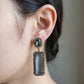 Chic Grey Crystal Statement Earrings jewellery product view 3