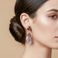 Elegant Mauve Pearl Drop Earrings jewellery product view 2