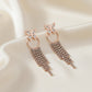 Butterfly Crystal Tassel Earrings jewellery product view 2