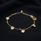 Elysian Minimal Gold Charm Anklet jewellery product view 2