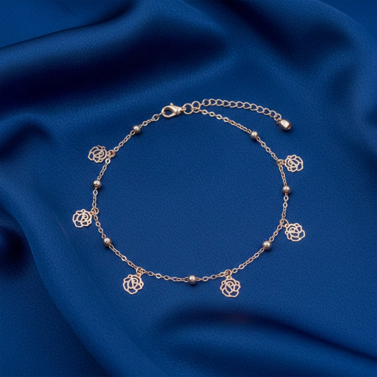 Aura Charm Rose Gold Anklet jewellery product view 2