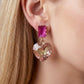 Butterfly Heart Floral Gold Earrings jewellery product view 2