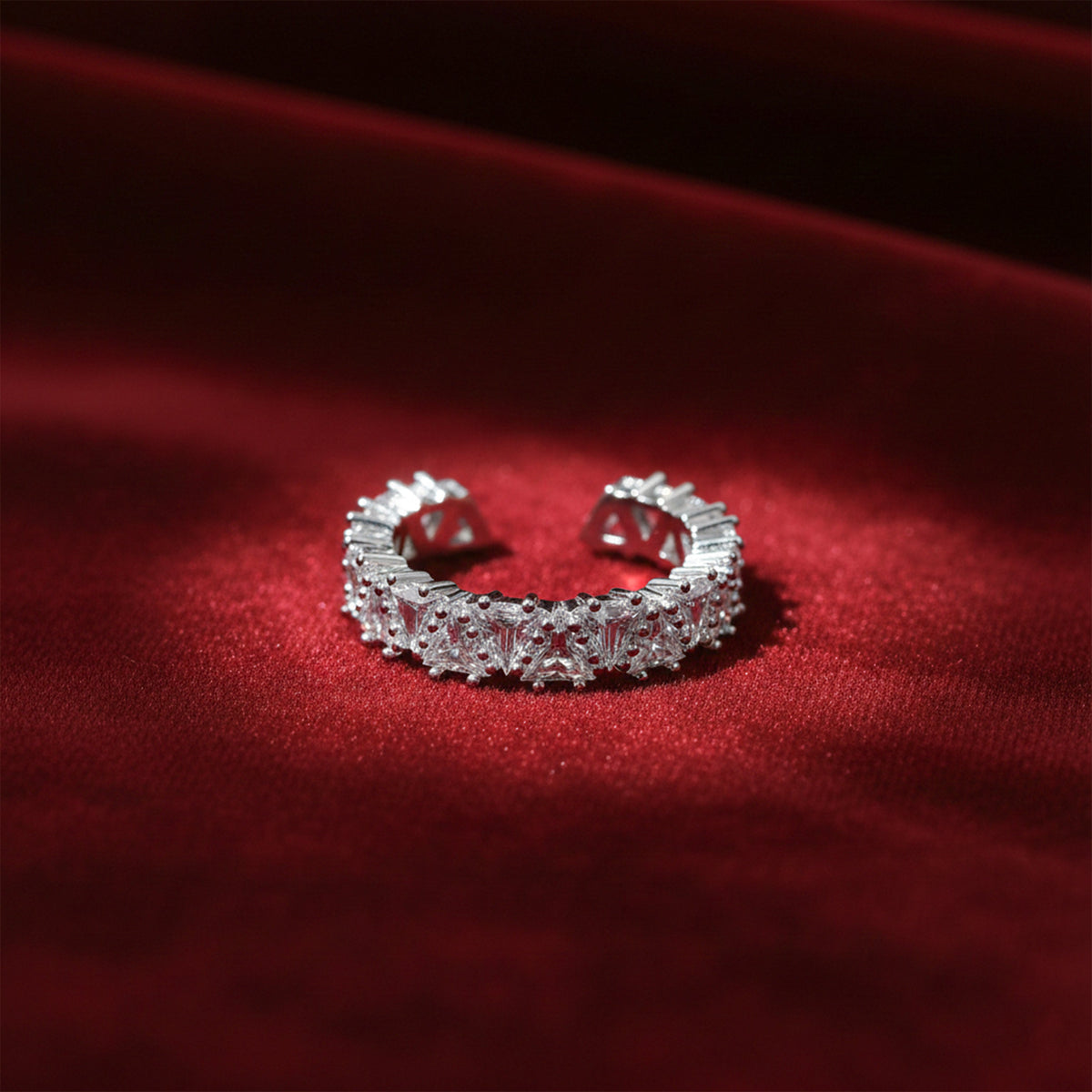 Celestia Spark Zircon Open Ring jewellery product view 3