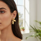 Gold Flower Earrings jewellery product view 10
