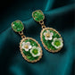 Verdant Blossom Luxe Statement Earrings jewellery product view 3
