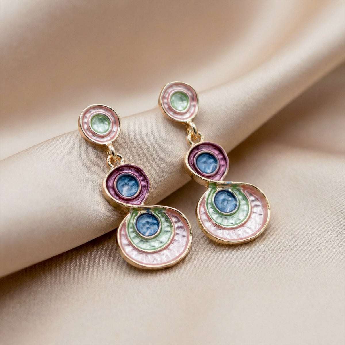 Elysian Pastel Drops Earrings jewellery product view 3