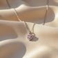 Pink Heart Crystal Pendant Necklace jewellery product view 2