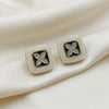 Ivory Noir Blossom Luxe Stud Earrings jewellery product view 1