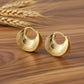 Waves Gold Hoops Earrings jewellery product view 2
