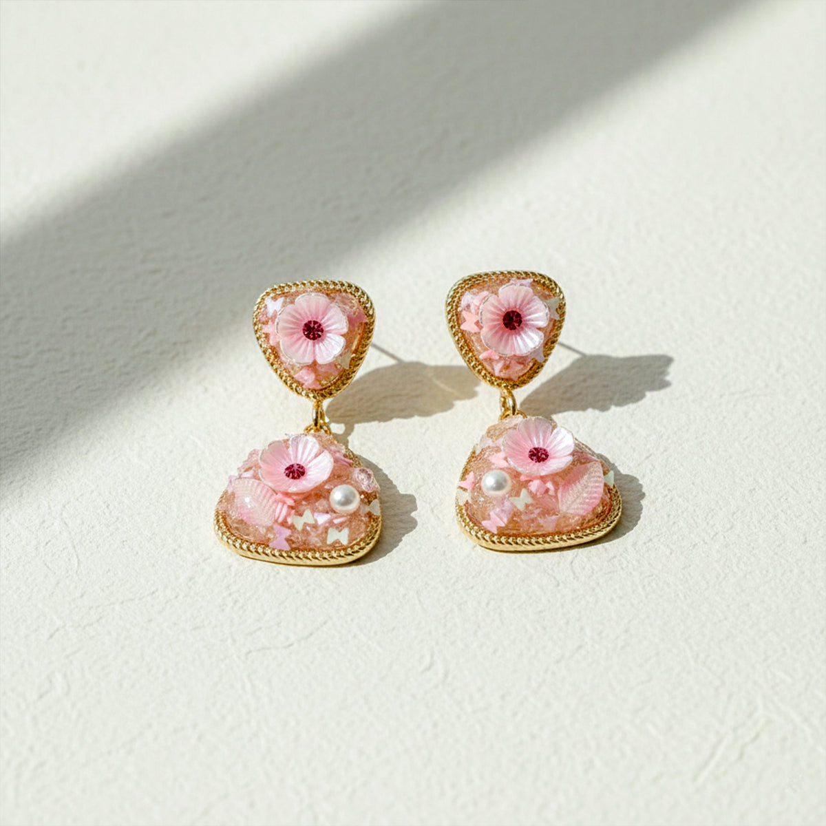 Rose Bloom Designer Earrings jewellery product view 3
