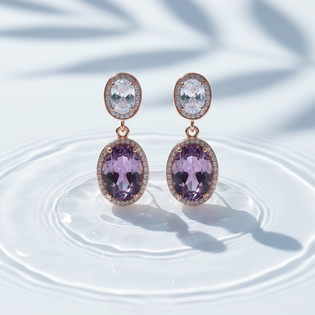Prestige Double Stone Earrings jewellery product view 3