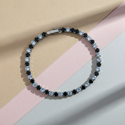 Obsidian Glow Diamond Tennis Bracelet jewellery product view 2