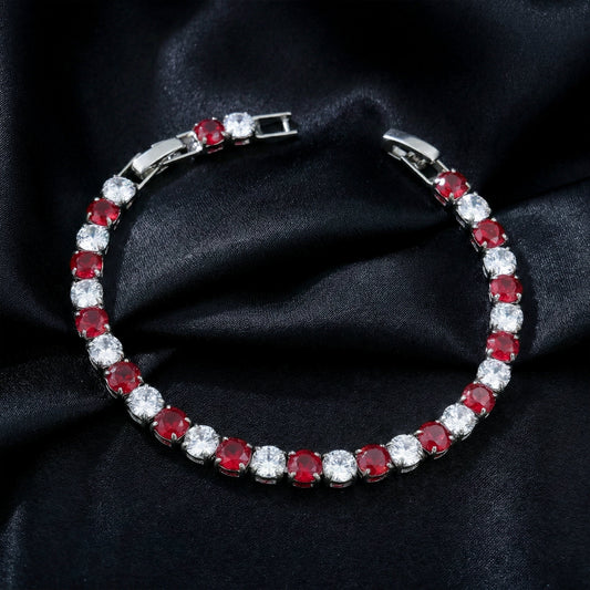 Crimson Royale Tennis Bracelet jewellery product view 2