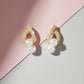 Elegant Double Pearl Drop Diamond Earrings jewellery product view 2
