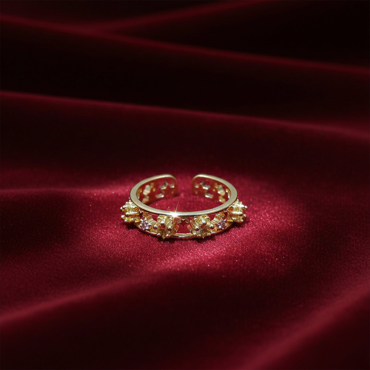 Aurora Sparkle Gold Ring jewellery product view 2