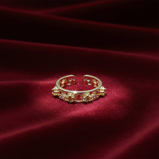 Aurora Sparkle Gold Ring jewellery product view 2