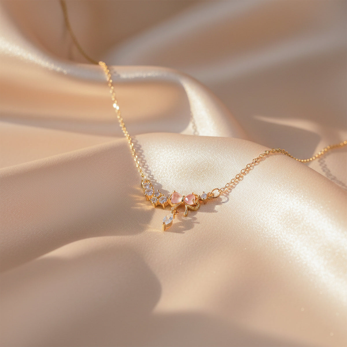 Luxe Golden Butterfly Charm Necklace jewellery product view 2