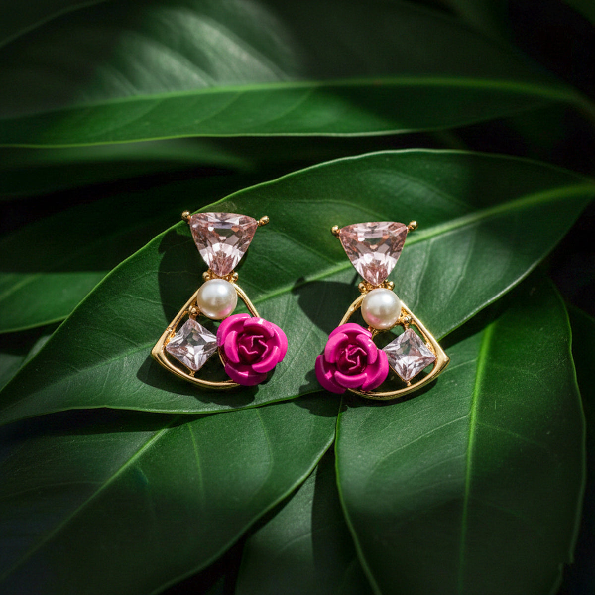 Rose Elegance Earrings jewellery product view 2