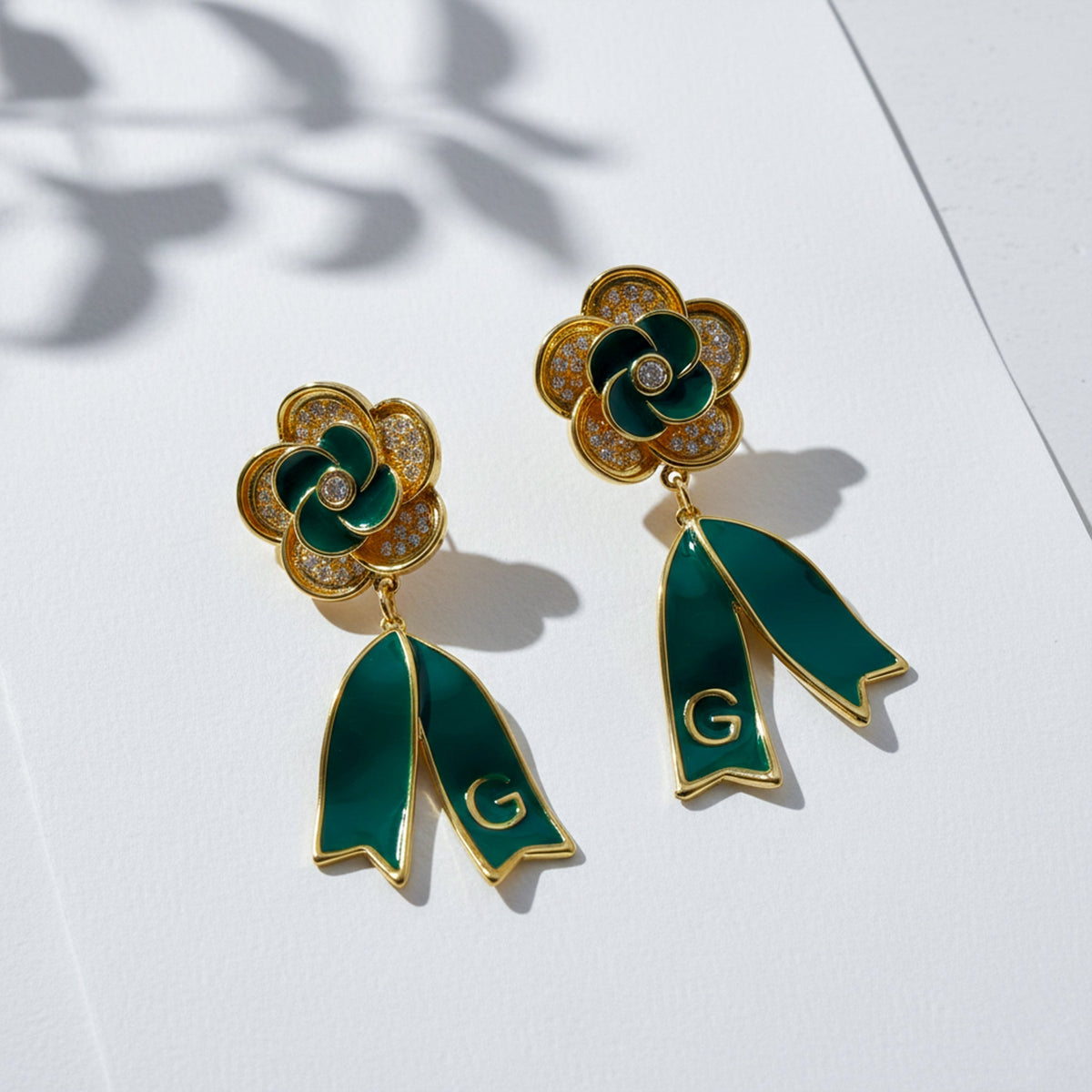 Luxury Bloom Floral Ribbon Earrings jewellery product view 5