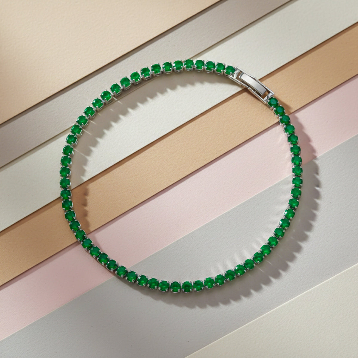 Azure Sapphire Tennis Bracelet jewellery product view 17