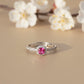 Rose Royale Pink Halo Ring jewellery product view 2