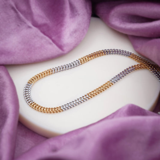 Luxpenny Elite Gold & Silver Cuban Chain jewellery product view 2