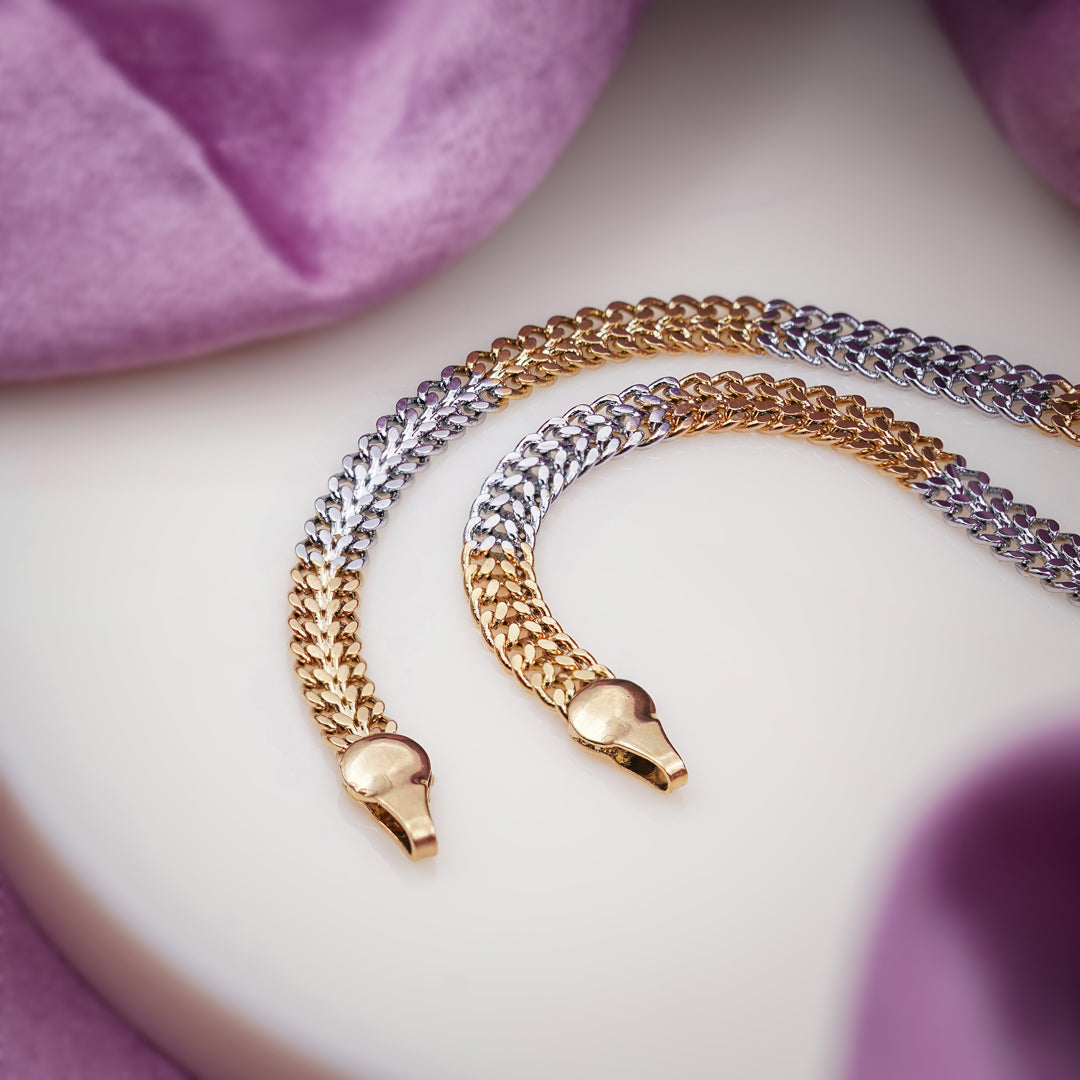 Luxpenny Elite Gold & Silver Cuban Chain jewellery product view 3
