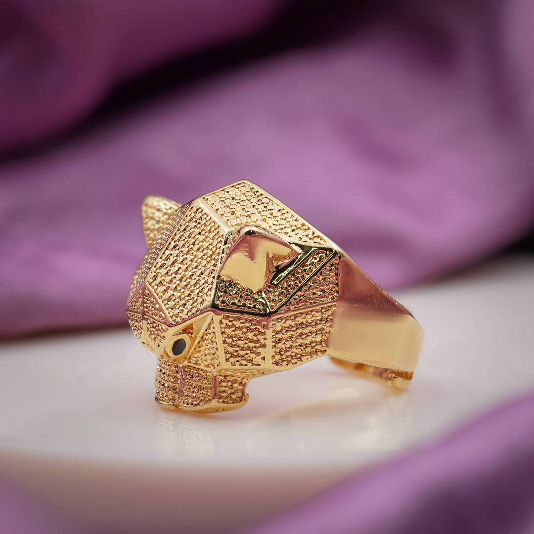 Gold Panther Stealth Band Ring jewellery product view 5