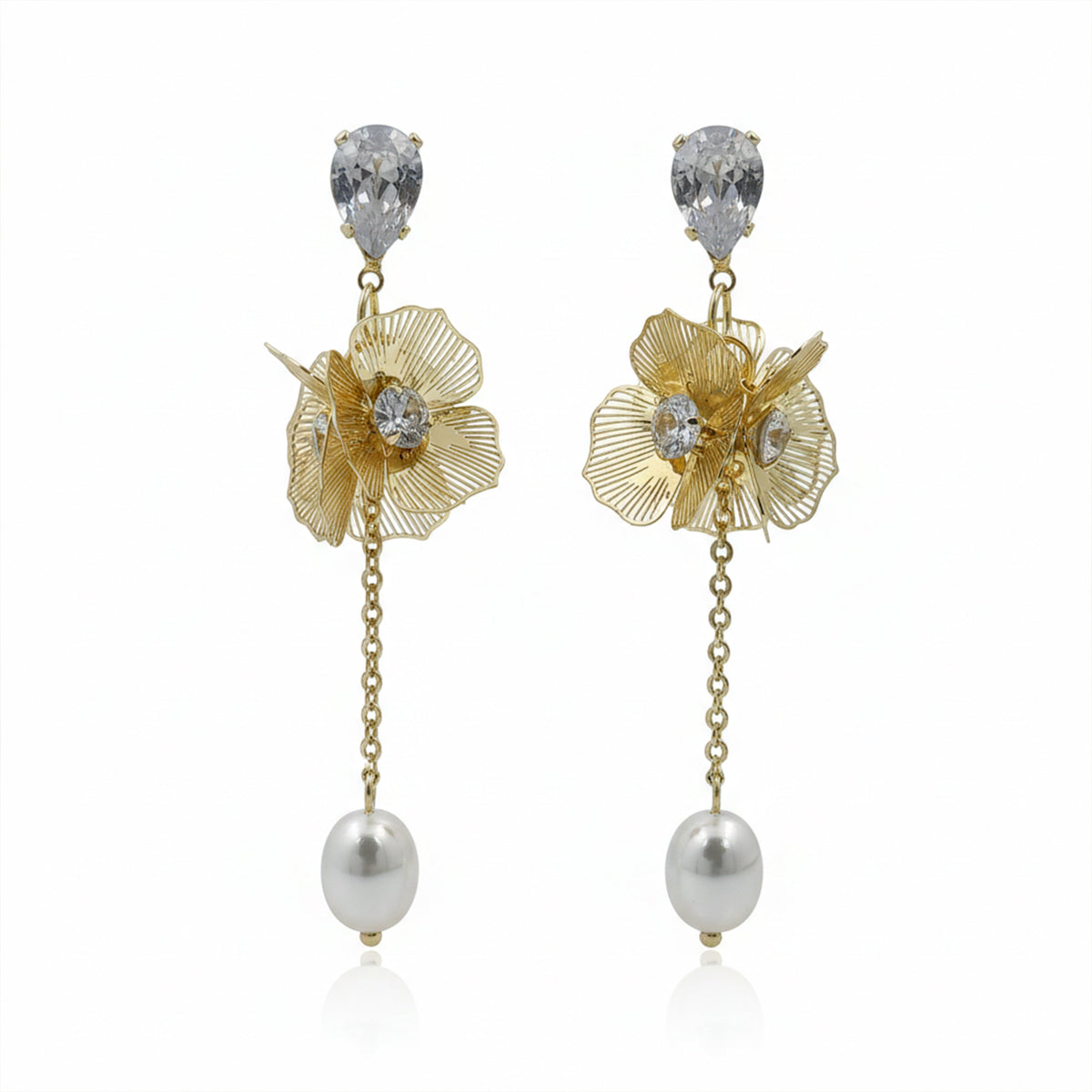 Ethereal Floral Drops Earrings jewellery product view 6