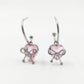 Blush Heart Luxe Bow Hoop Earrings jewellery product view 3