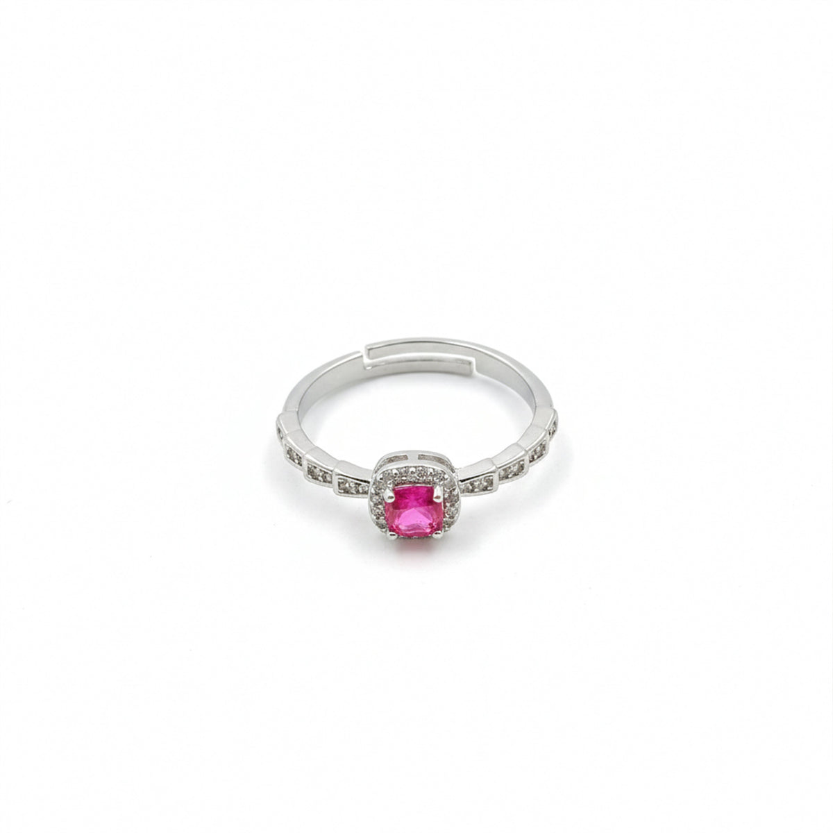Rose Royale Pink Halo Ring jewellery product view 5