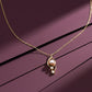 Golden Teardrop Pearl Pendant Necklace jewellery product view 2