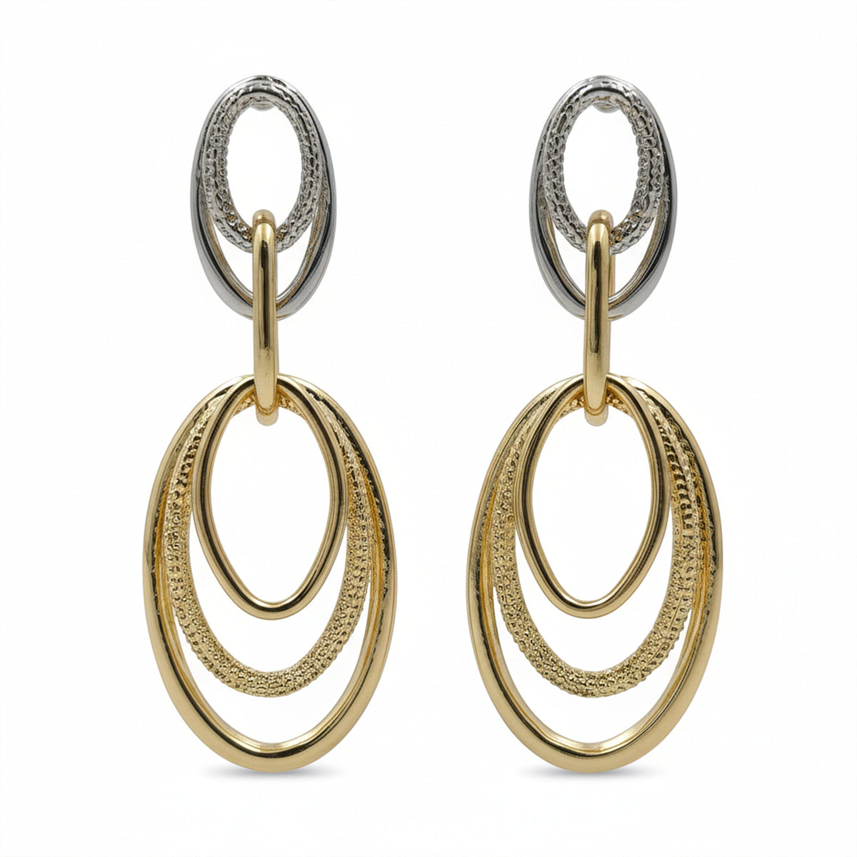 Aurora Luxe Double Oval Drop Earrings jewellery product view 6