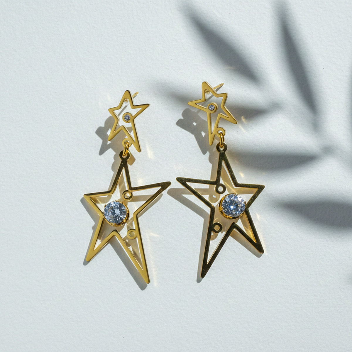 Galaxy Star Dangle Earrings jewellery product view 5