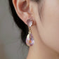 Pink Teardrop Elegance Earrings jewellery product view 2