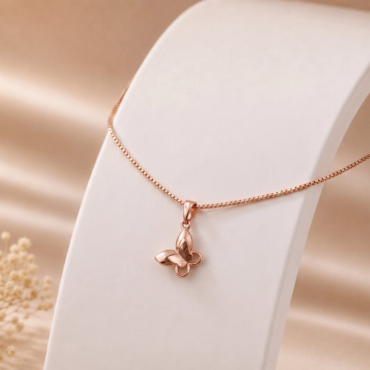 Butterfly Charm Necklace style 1 jewellery product view 2