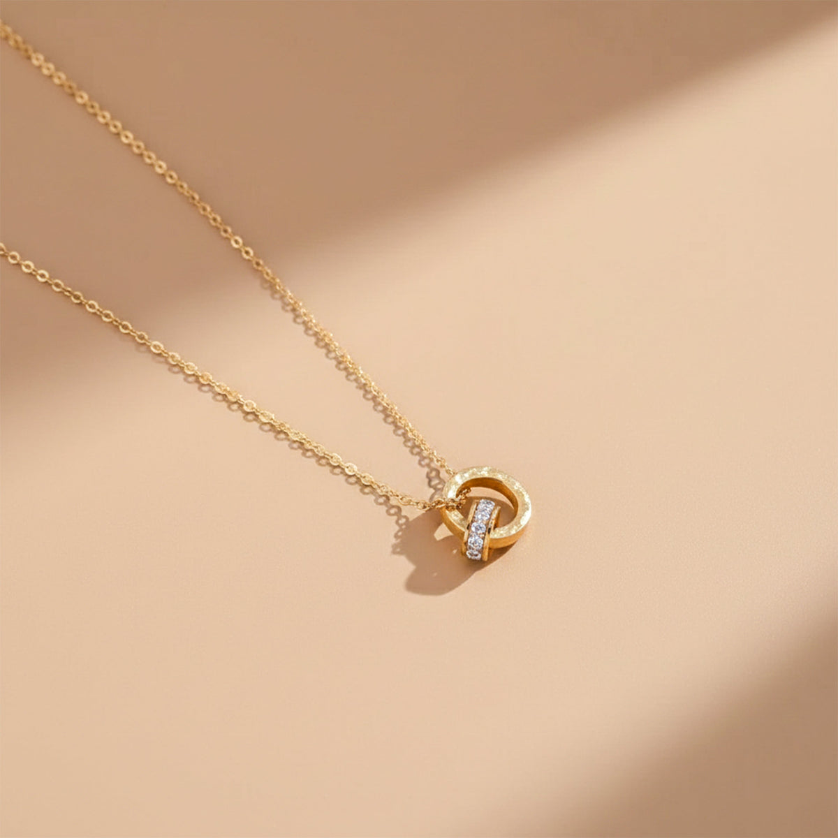 Nandini Roman Letter Gold Necklace jewellery product view 5