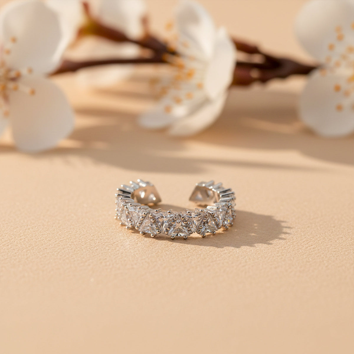 Celestia Spark Zircon Open Ring jewellery product view 1