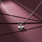 Elegant Silver Heart & Pearl Bow Necklace jewellery product view 2