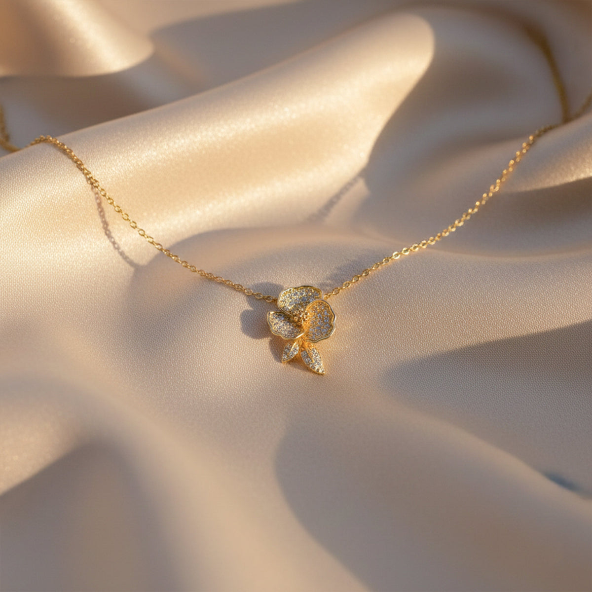 Celeste Bloom Diamond Pendant Necklace jewellery product view 2